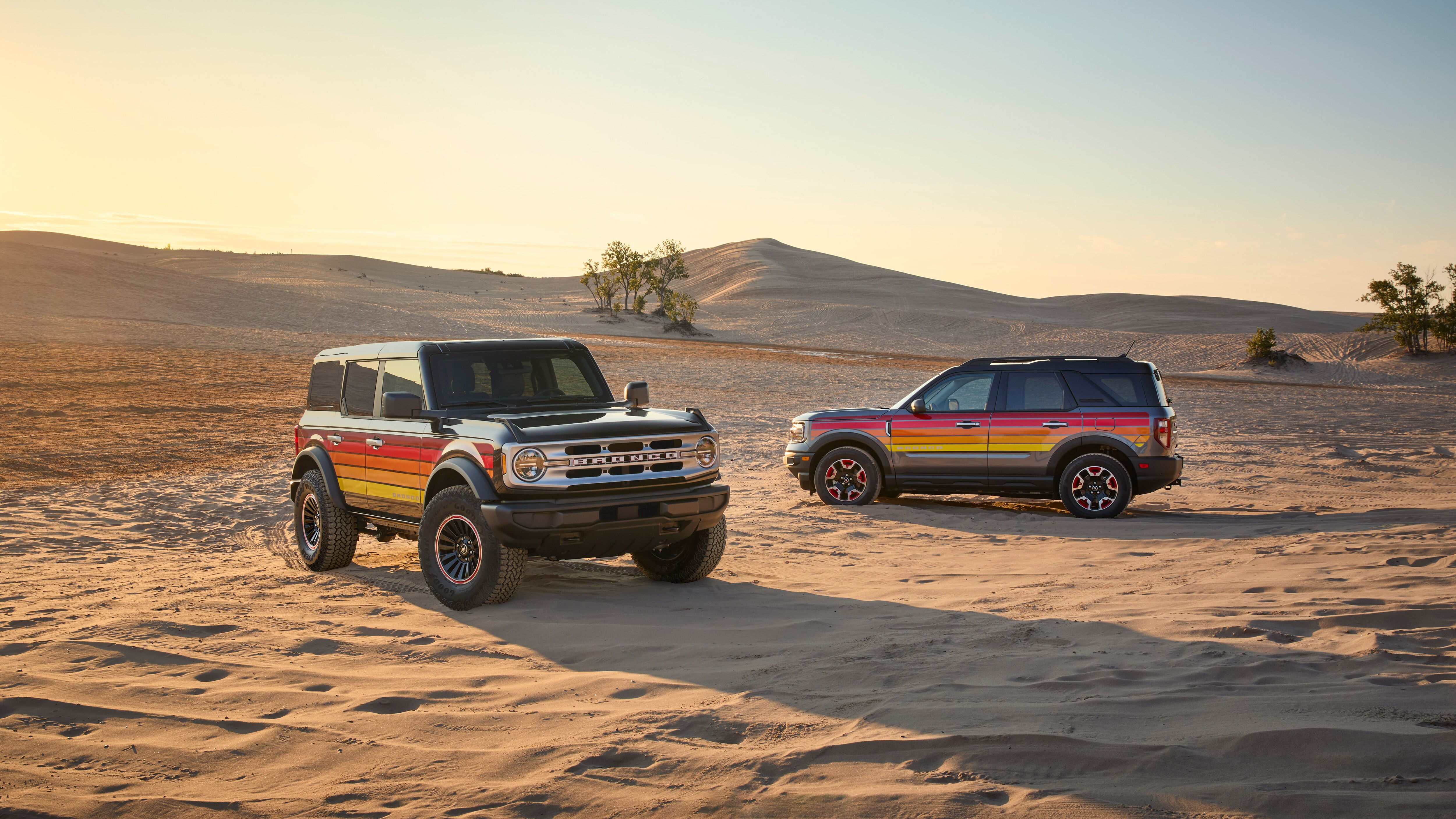 2 bronco on the desert