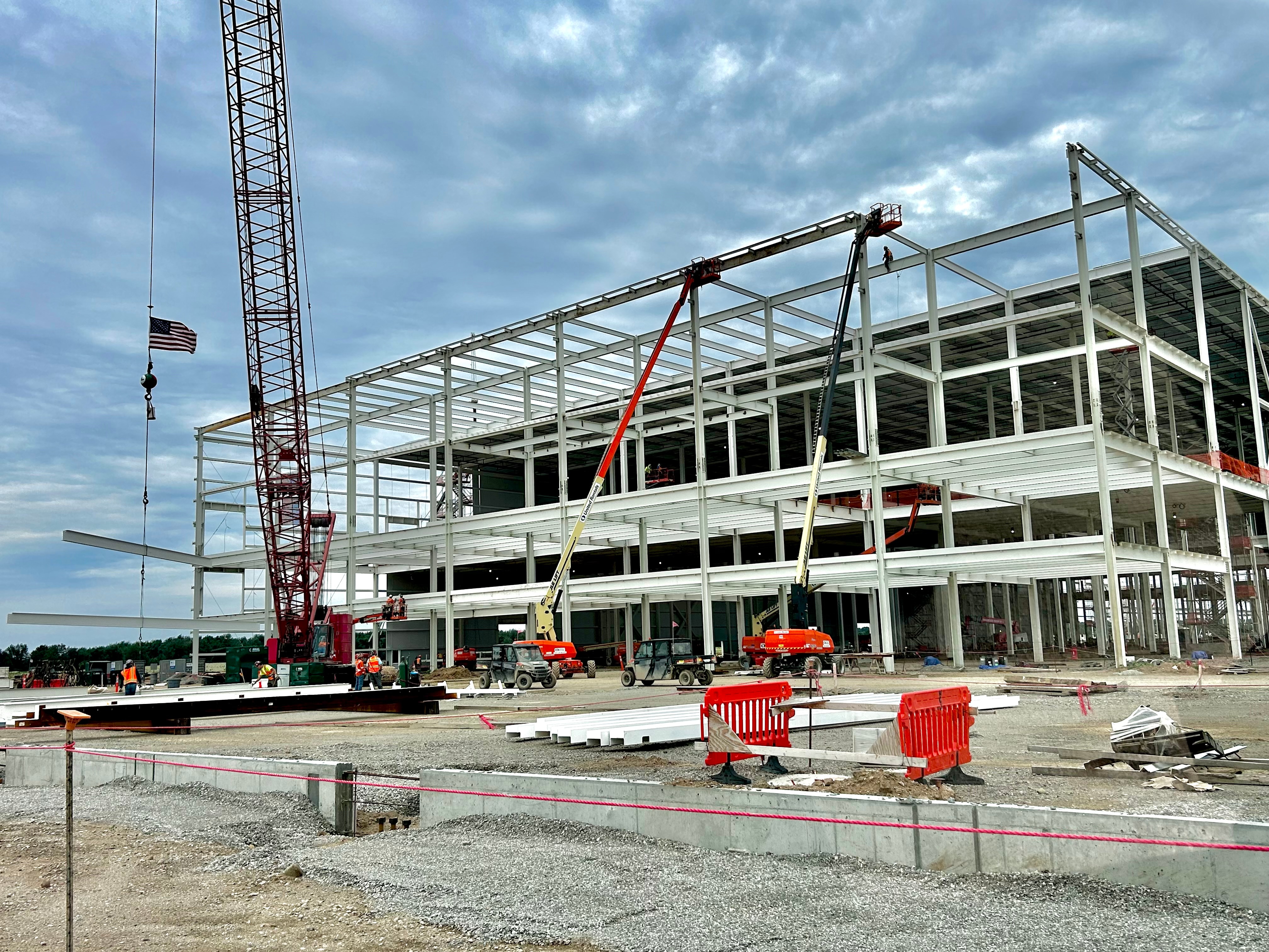 construction site for Marshall, Michigan plant