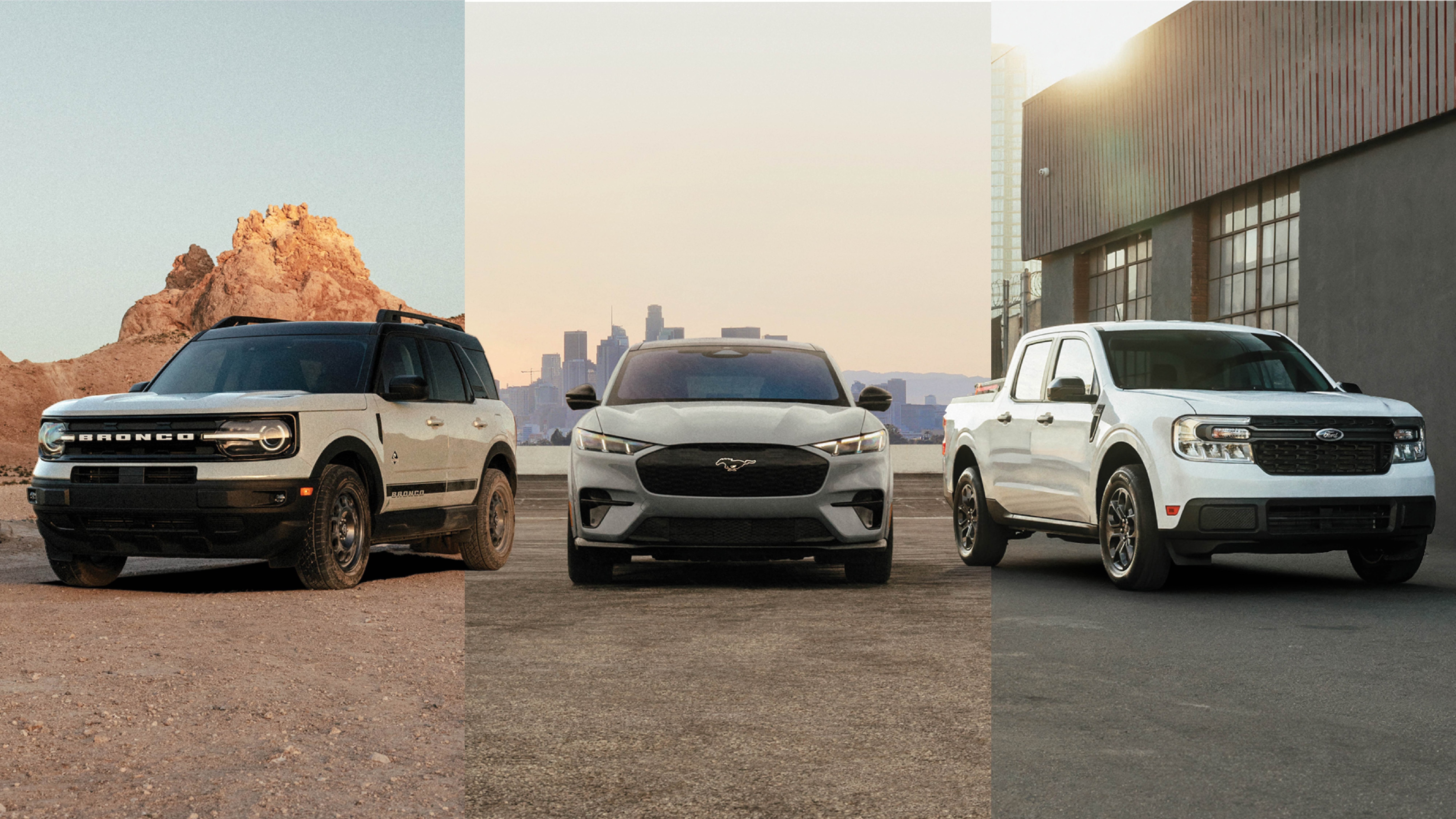 Three SUVs parked together